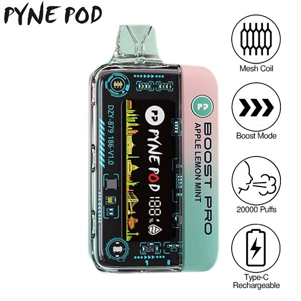 Pyne Pod Boost Pro 20000 Puffs Disposable Vape- Box of 5