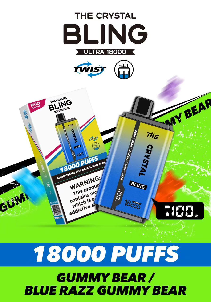 The Crystal Bling Ultra 18000 Disposable Vape - pack of 10