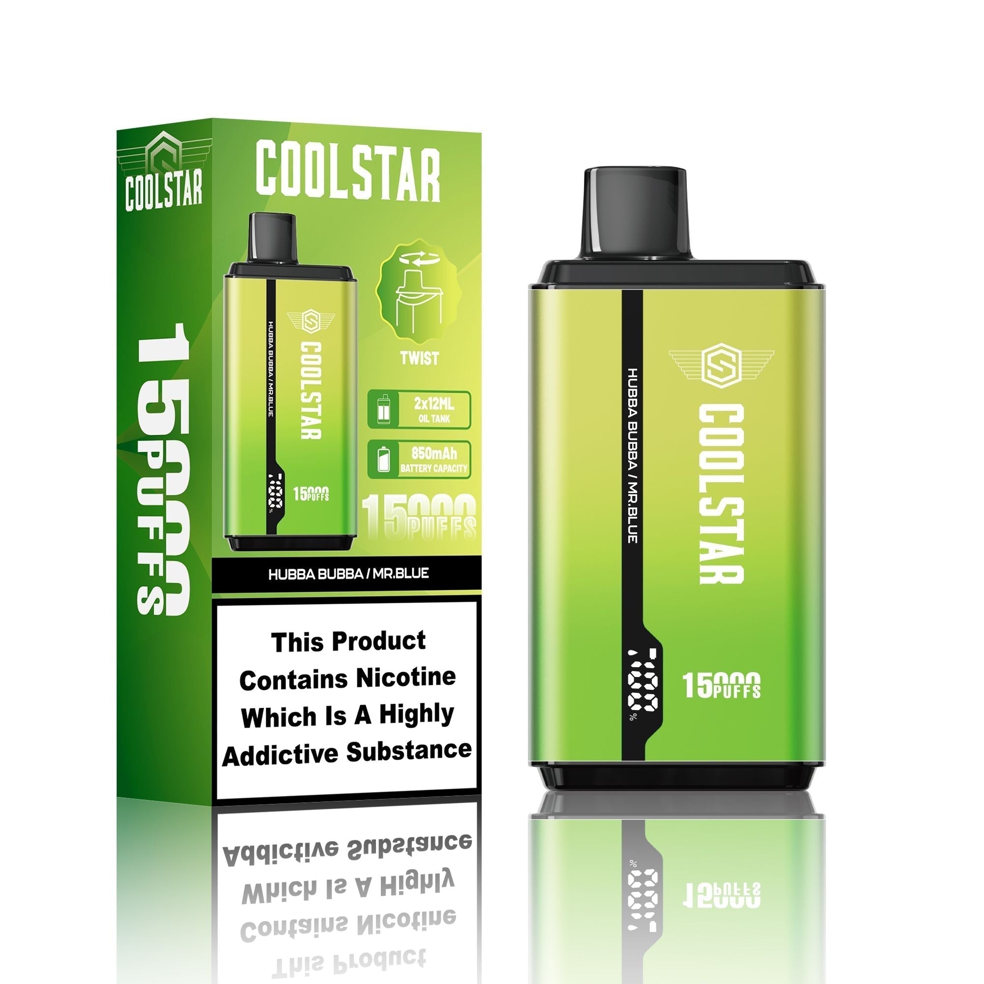 2 in 1 Coolstar 15000 Puffs Disposable Vape Box of 10