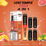 4 in 1 Lost temple 2400 Puffs Disposable Pod System Kit