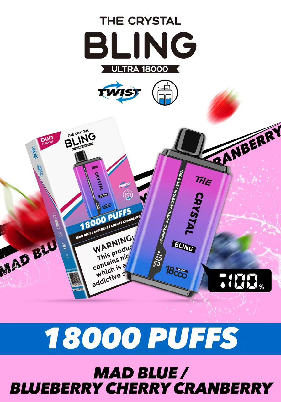 The Crystal Bling Ultra 18000 Disposable Vape - pack of 10