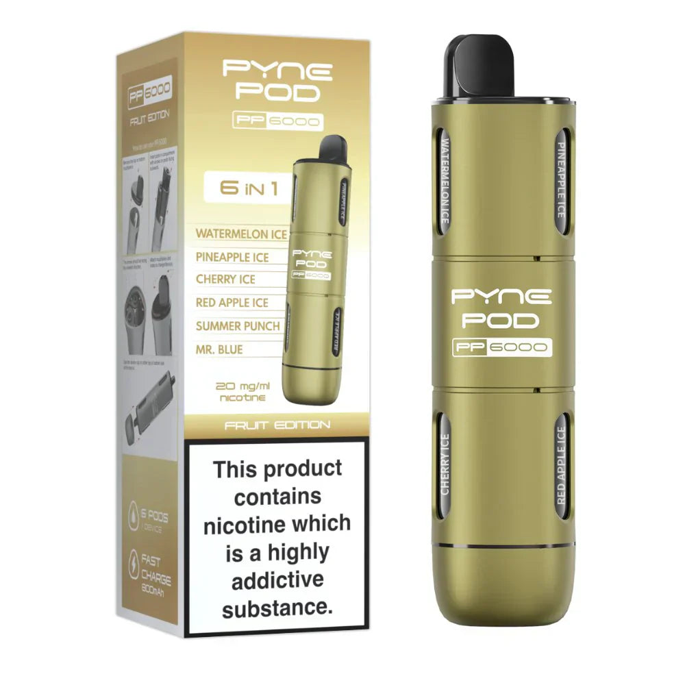 Pyne Pod PP6000 6 in1 Disposable Vape 20mg - Box of 5
