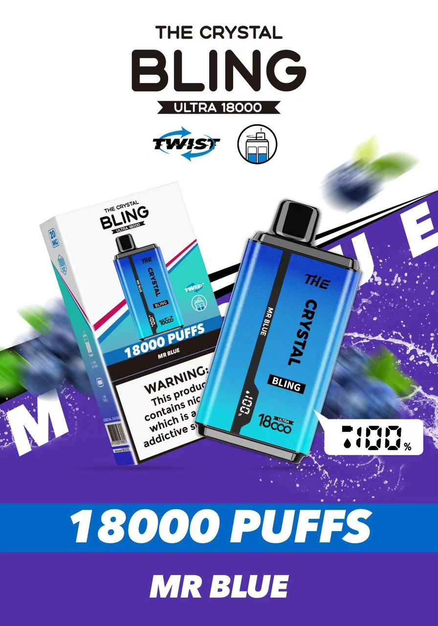 The Crystal Bling Ultra 18000 Disposable Vape - pack of 10