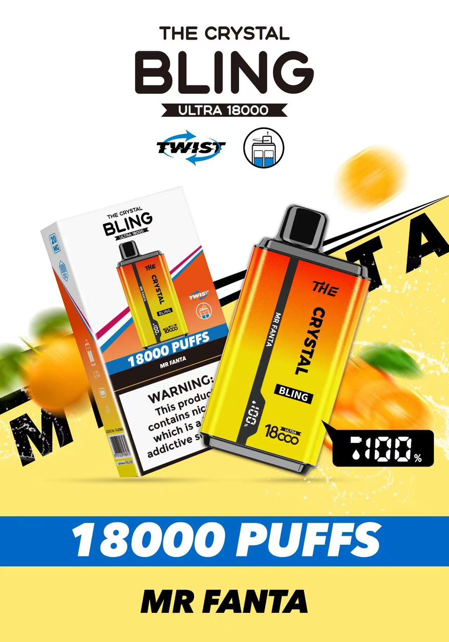 The Crystal Bling Ultra 18000 Disposable Vape - pack of 10