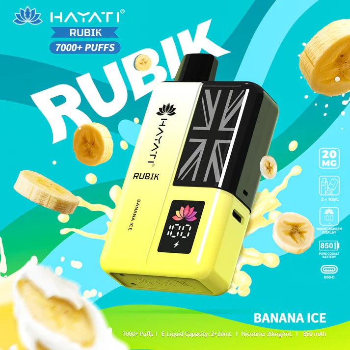 Hayati Rubik 7000+ Puffs Disposable Vape Pack of 5