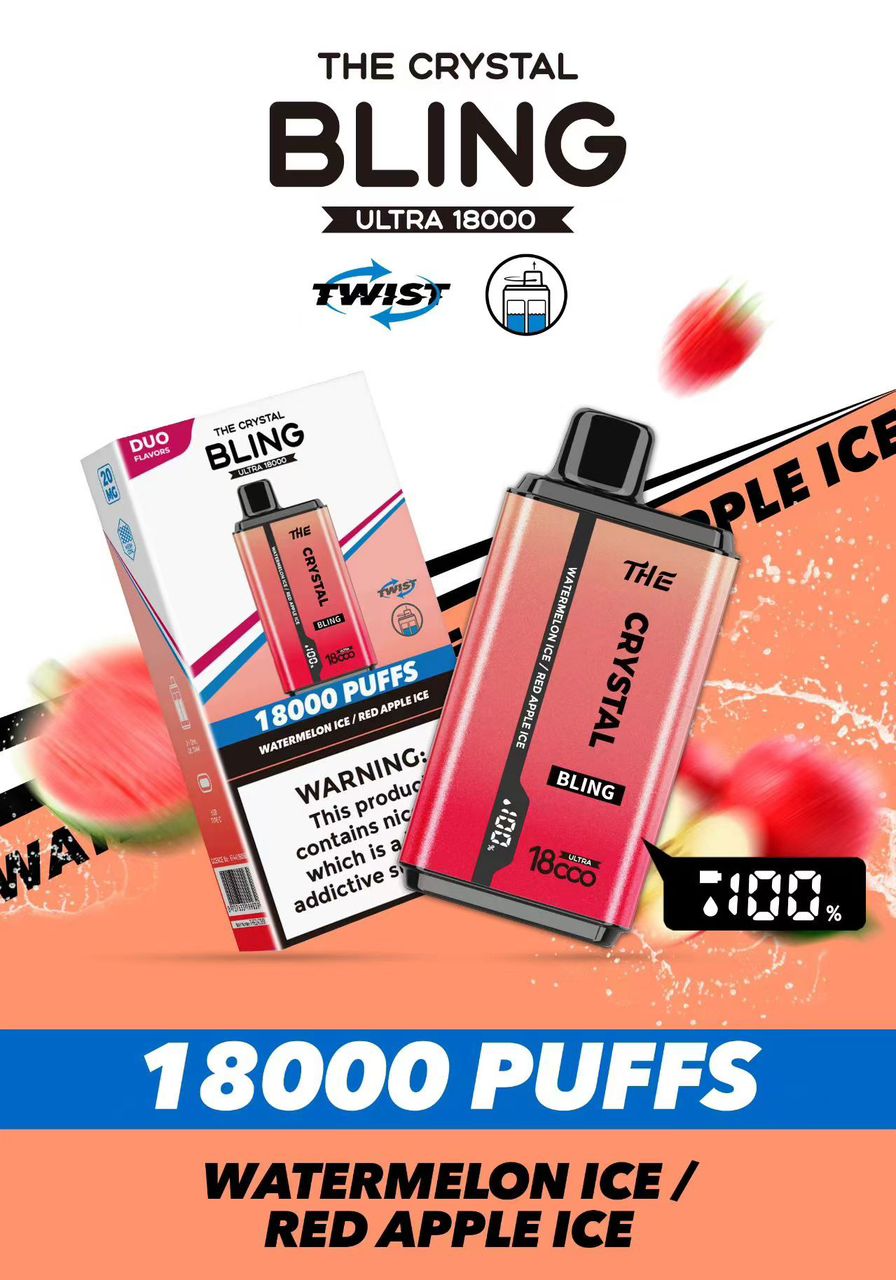 The Crystal Bling Ultra 18000 Disposable Vape - pack of 10