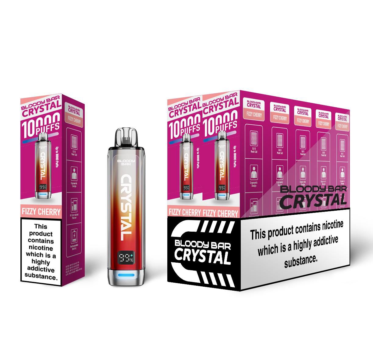 Bloody Bar Crystal 10000 Puff Disposable Vape - Box of 10