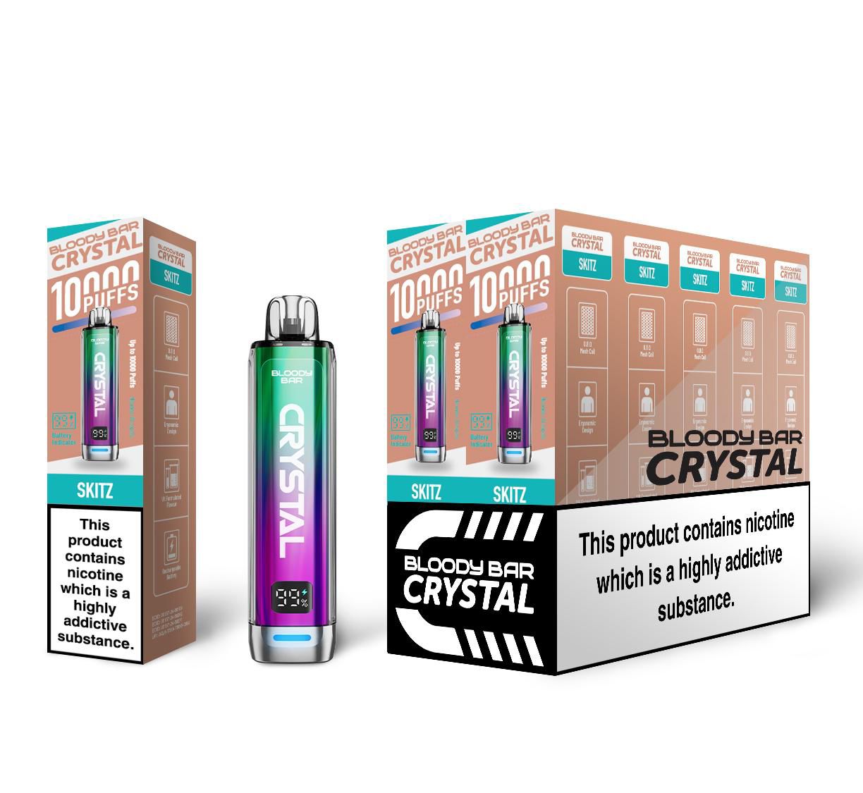 Bloody Bar Crystal 10000 Puff Disposable Vape - Box of 10