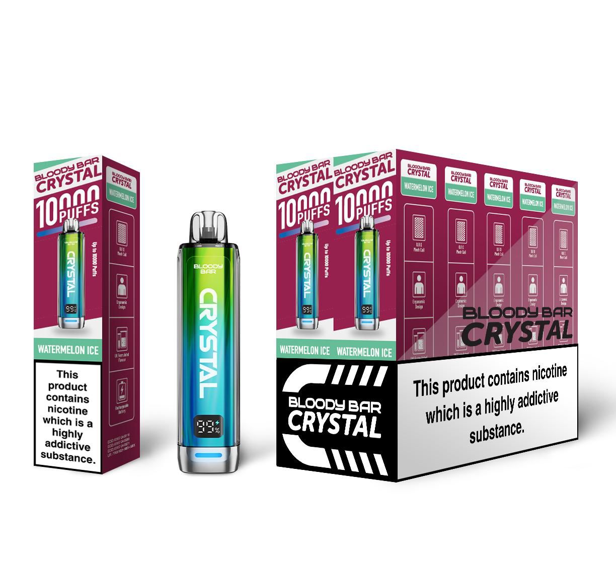 Bloody Bar Crystal 10000 Puff Disposable Vape - Box of 10