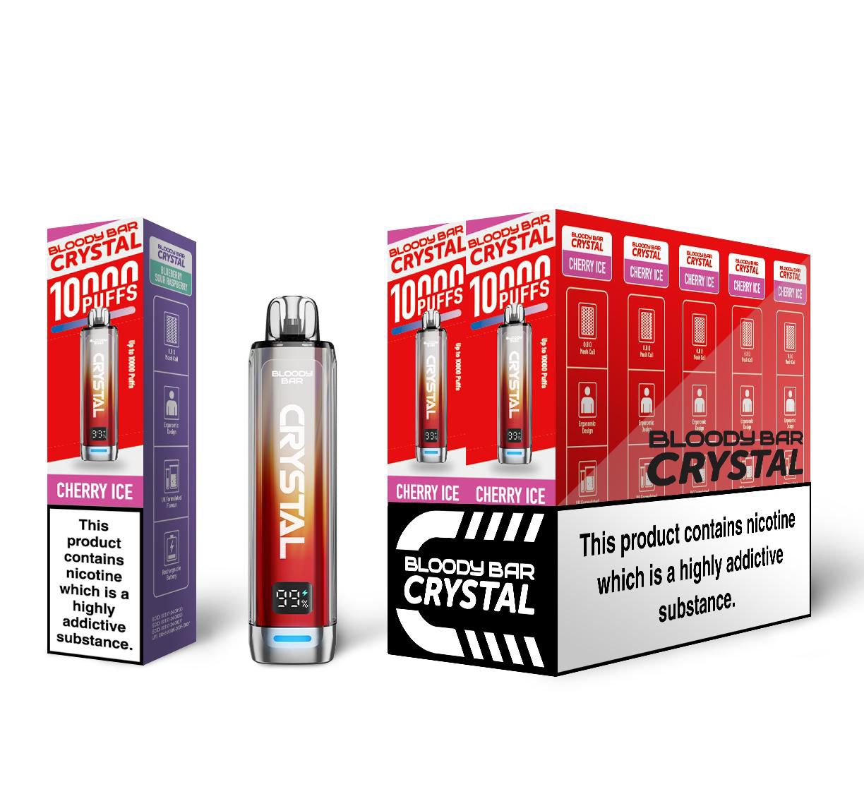 Bloody Bar Crystal 10000 Puff Disposable Vape - Box of 10