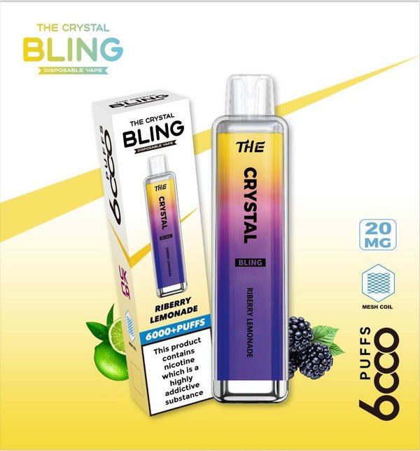 Flavour - Crystal Bling 6000 Disposable Vape Device -Box of 10