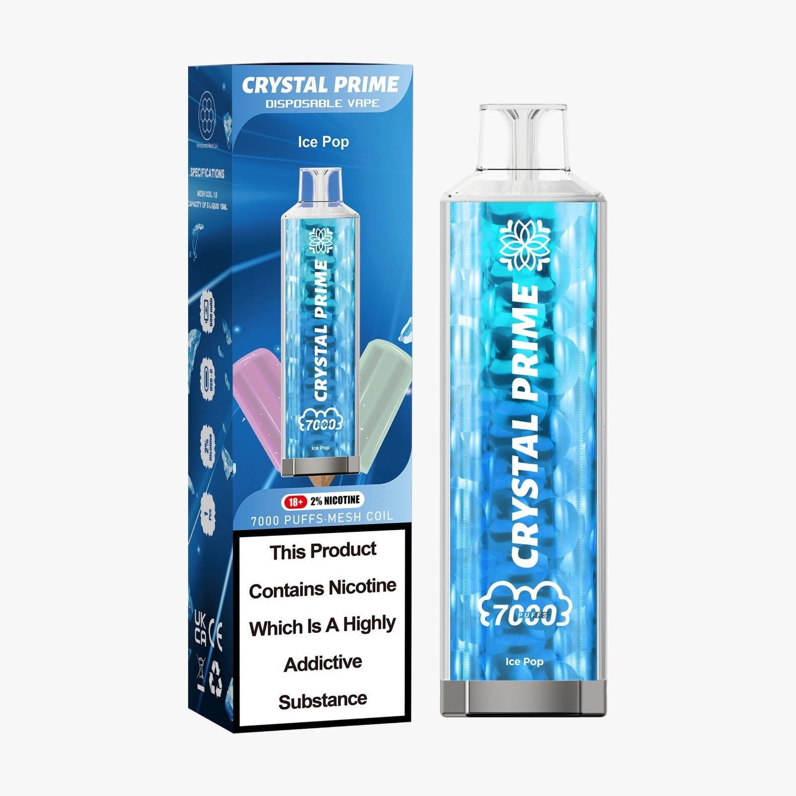 Crystal Prime 7000 Disposable Vape Box of 10