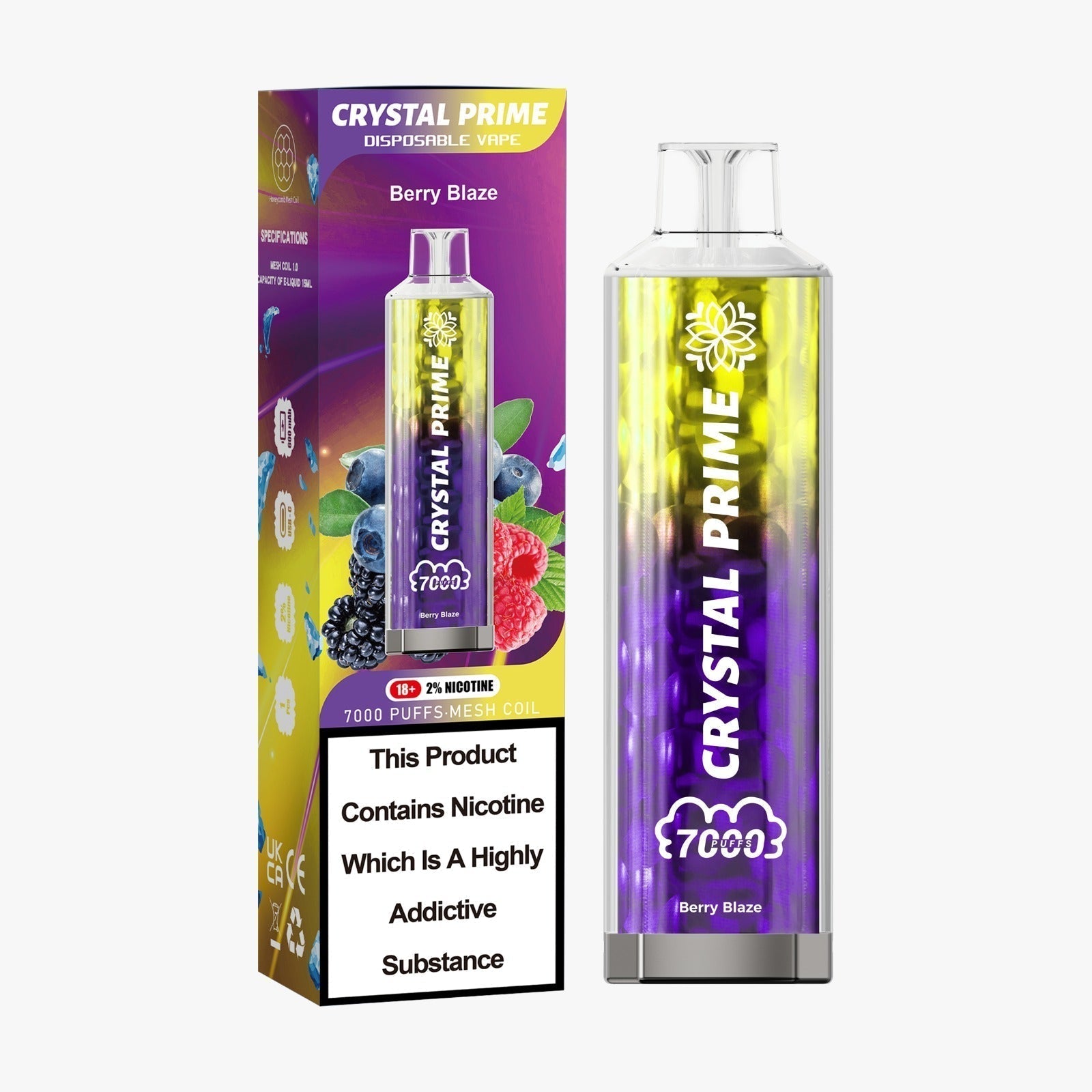 Crystal Prime 7000 Disposable Vape Box of 10