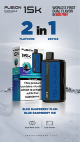 Fusion 15k Puffs 2 in 1 Disposable Vape Pod Kit Box of 10