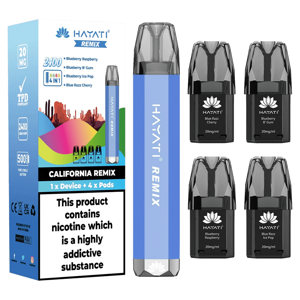 Hayati Remix 2400 Puff 4-in-1 Disposable Vape - Pack of 5