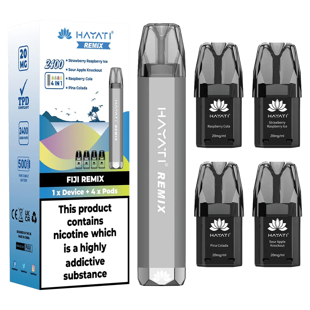 Hayati Remix 2400 Puff 4-in-1 Disposable Vape - Pack of 5