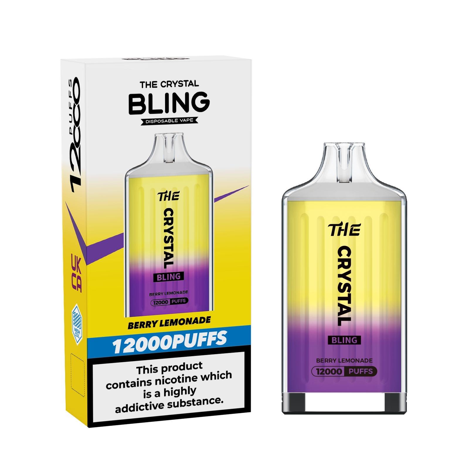 The Crystal Bling 12000 Puff Disposable Vape Box of 10