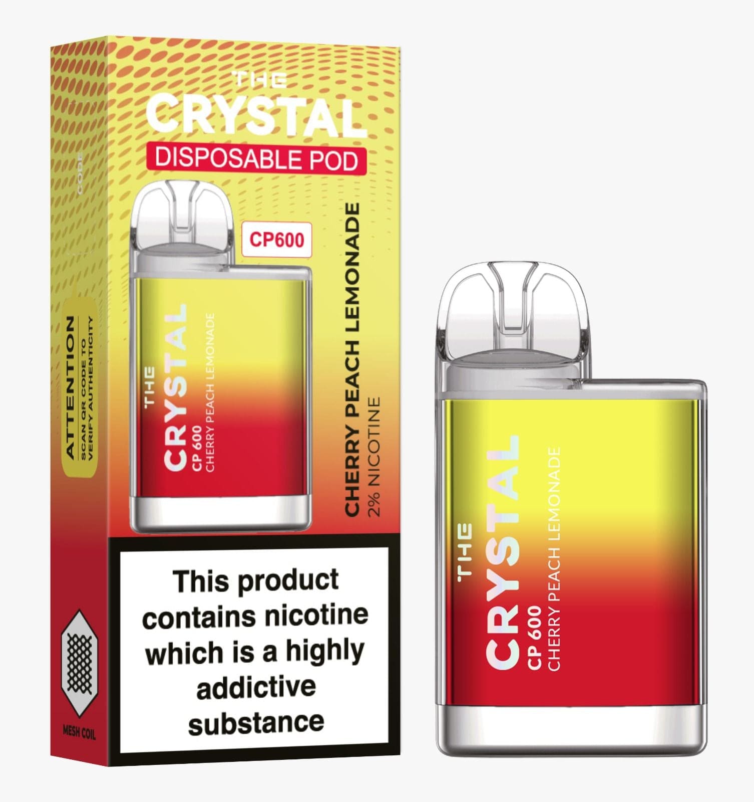 The Crystal CP600 Disposable Vape Puff Mini Pod Box of 10