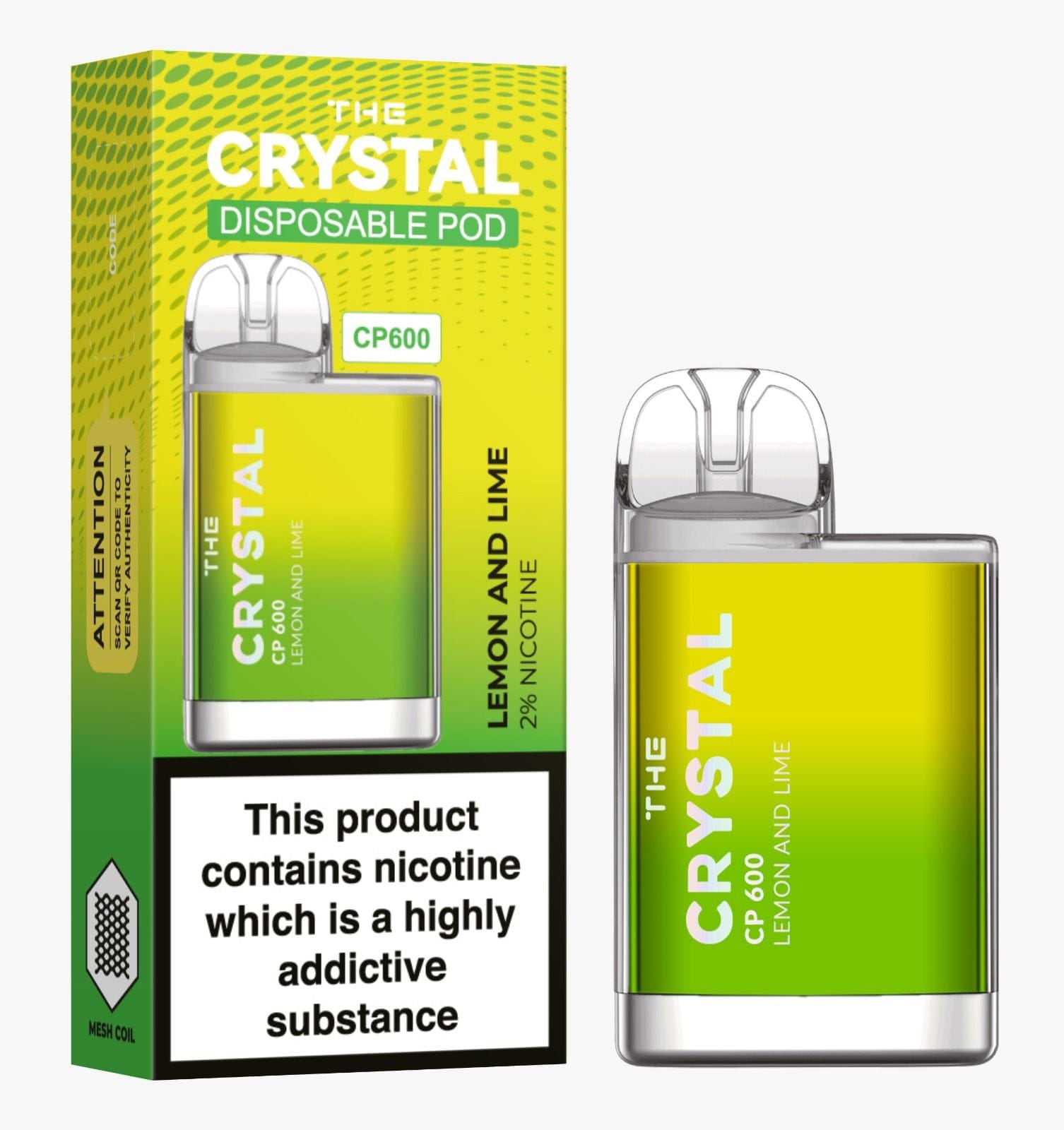 The Crystal CP600 Disposable Vape Puff Mini Pod Box of 10
