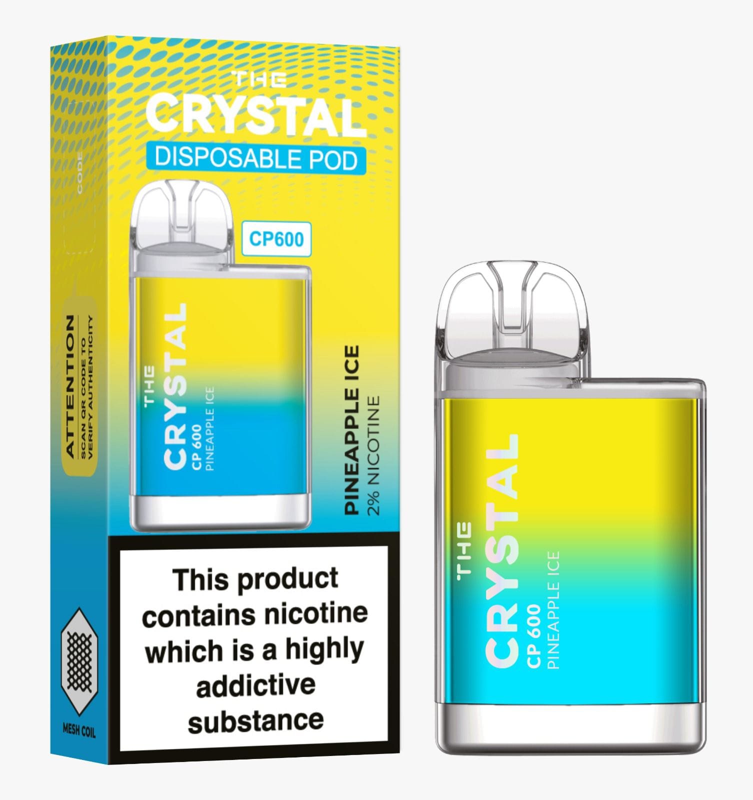 The Crystal CP600 Disposable Vape Puff Mini Pod Box of 10