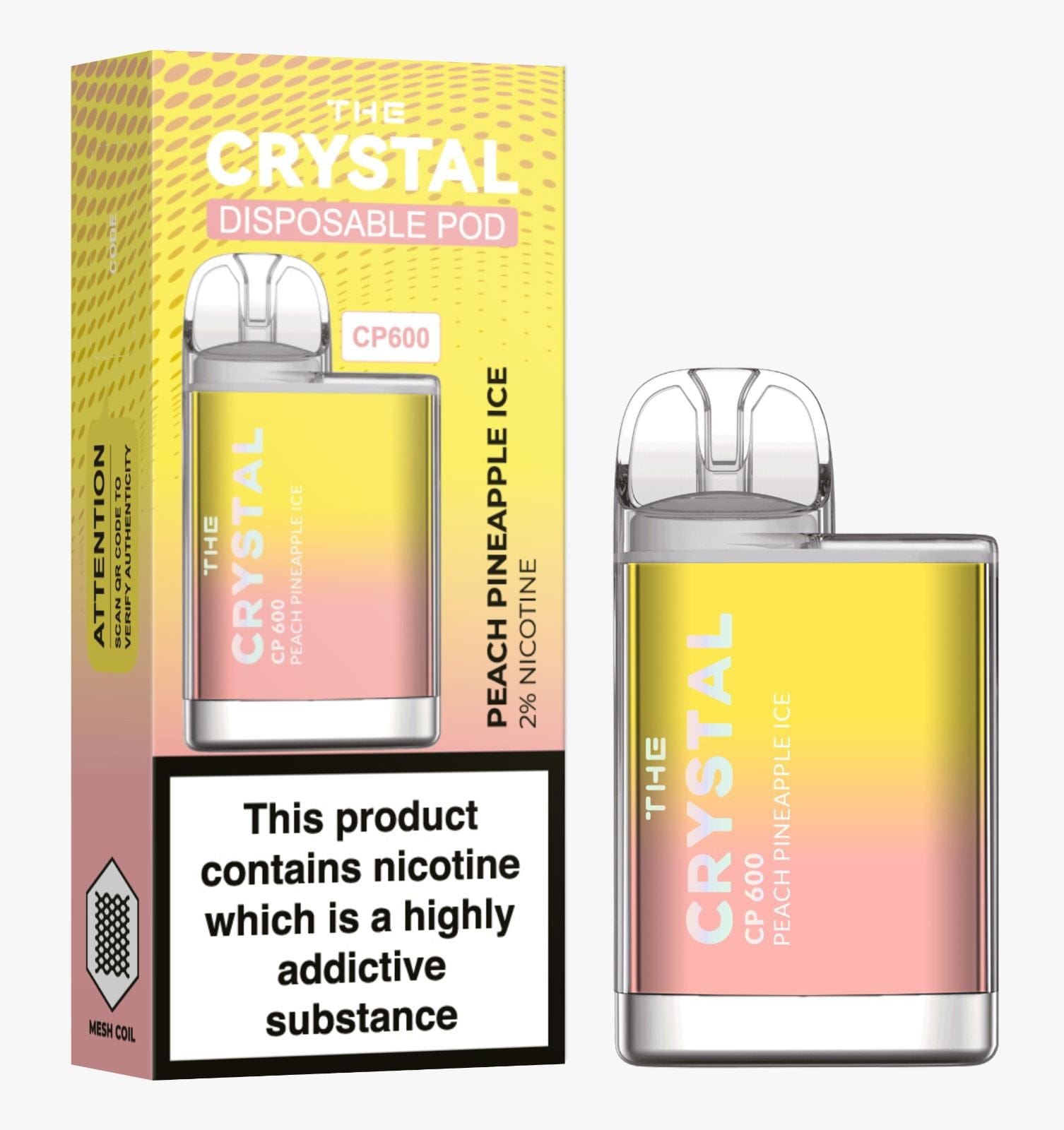 The Crystal CP600 Disposable Vape Puff Mini Pod Box of 10