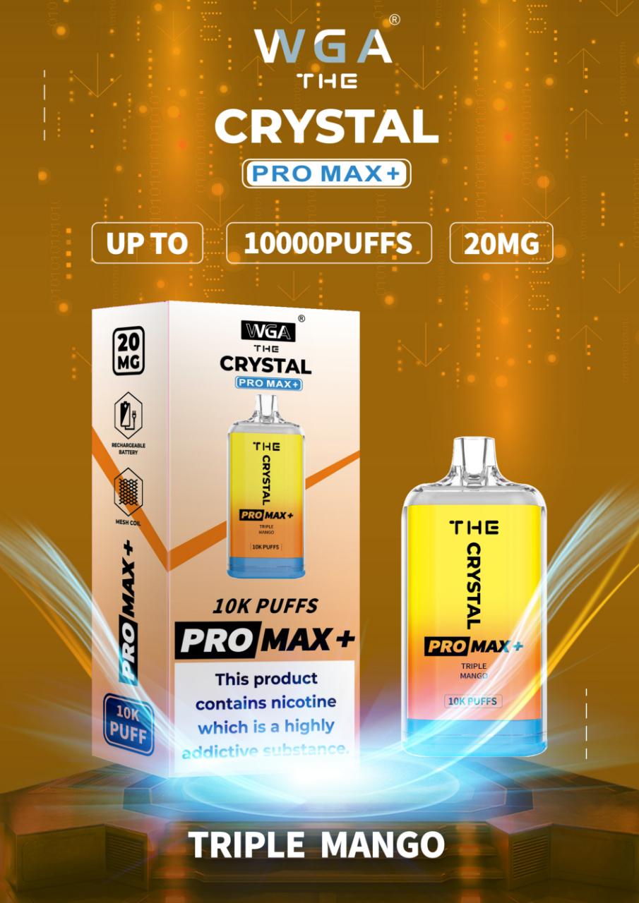 The Crystal Pro Max + 10000 Disposable Vape Pod Box of 10