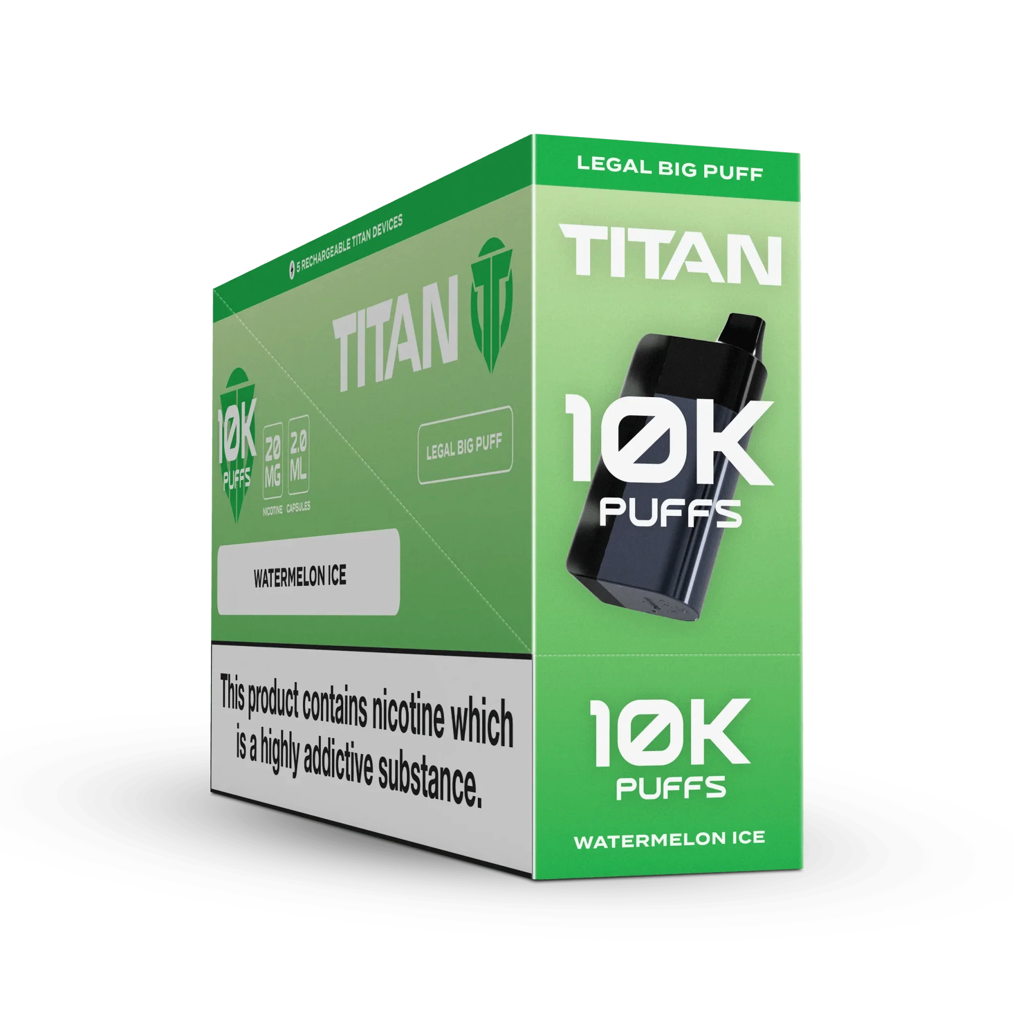 Titan 10K Puffs Disposable Vape Pod Kit Box of 5