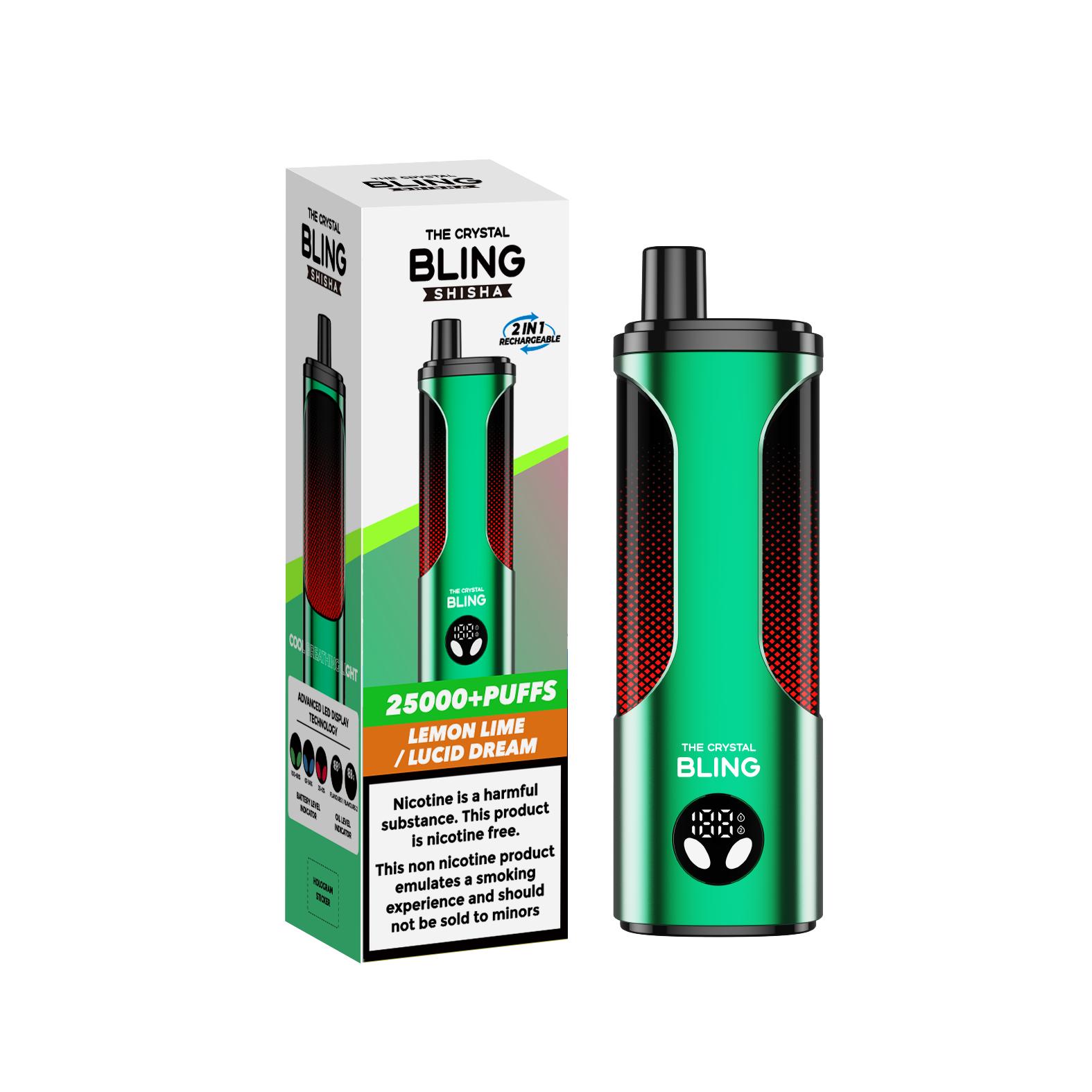 The Crystal Bling Shisha 25k Disposable Vape Box of 5