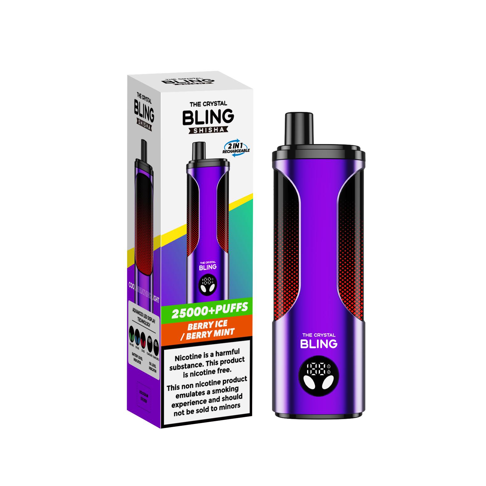 The Crystal Bling Shisha 25k Disposable Vape Box of 5