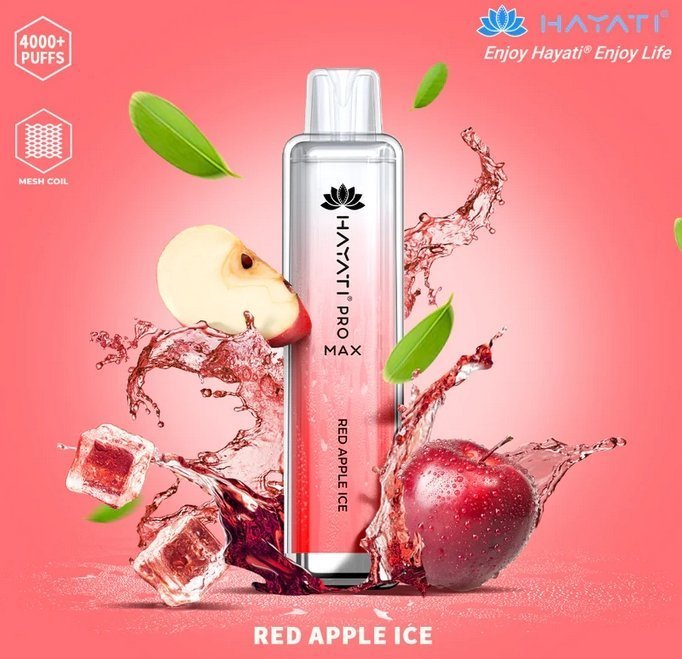 Zero Nicotine Hayati Crystal Pro Max 4000 Disposable Vape Puff Bar Box of 10