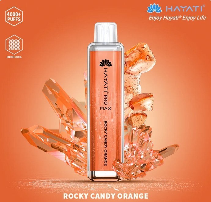 Zero Nicotine Hayati Crystal Pro Max 4000 Disposable Vape Puff Bar Box of 10
