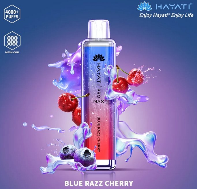 Zero Nicotine Hayati Crystal Pro Max 4000 Disposable Vape Puff Bar Box of 10