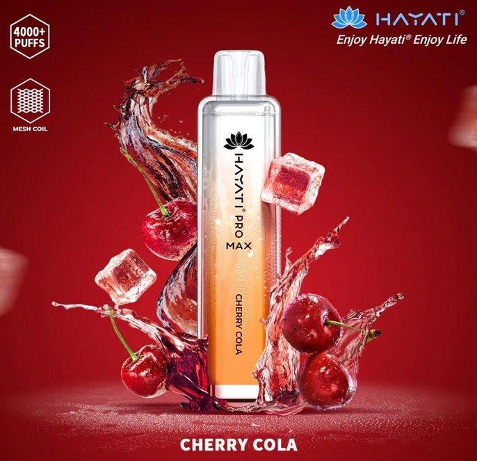 Zero Nicotine Hayati Crystal Pro Max 4000 Disposable Vape Puff Bar Box of 10