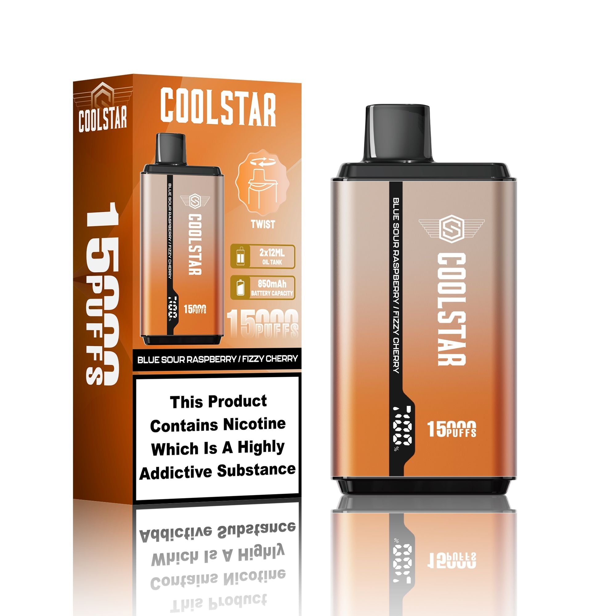 2 in 1 Coolstar 15000 Puffs Disposable Vape Box of 10