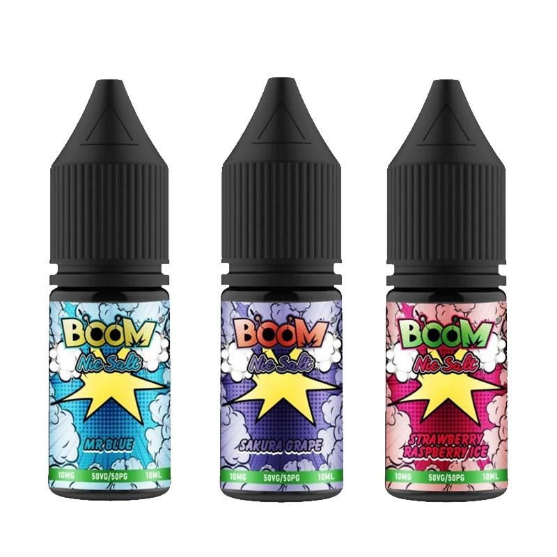 Boom Nic Salts 10ml E - liquids - Box of 10
