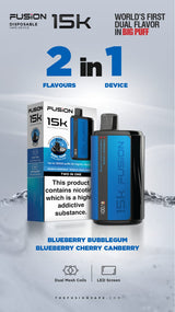Fusion 15k Puffs 2 in 1 Disposable Vape Pod Kit Box of 10