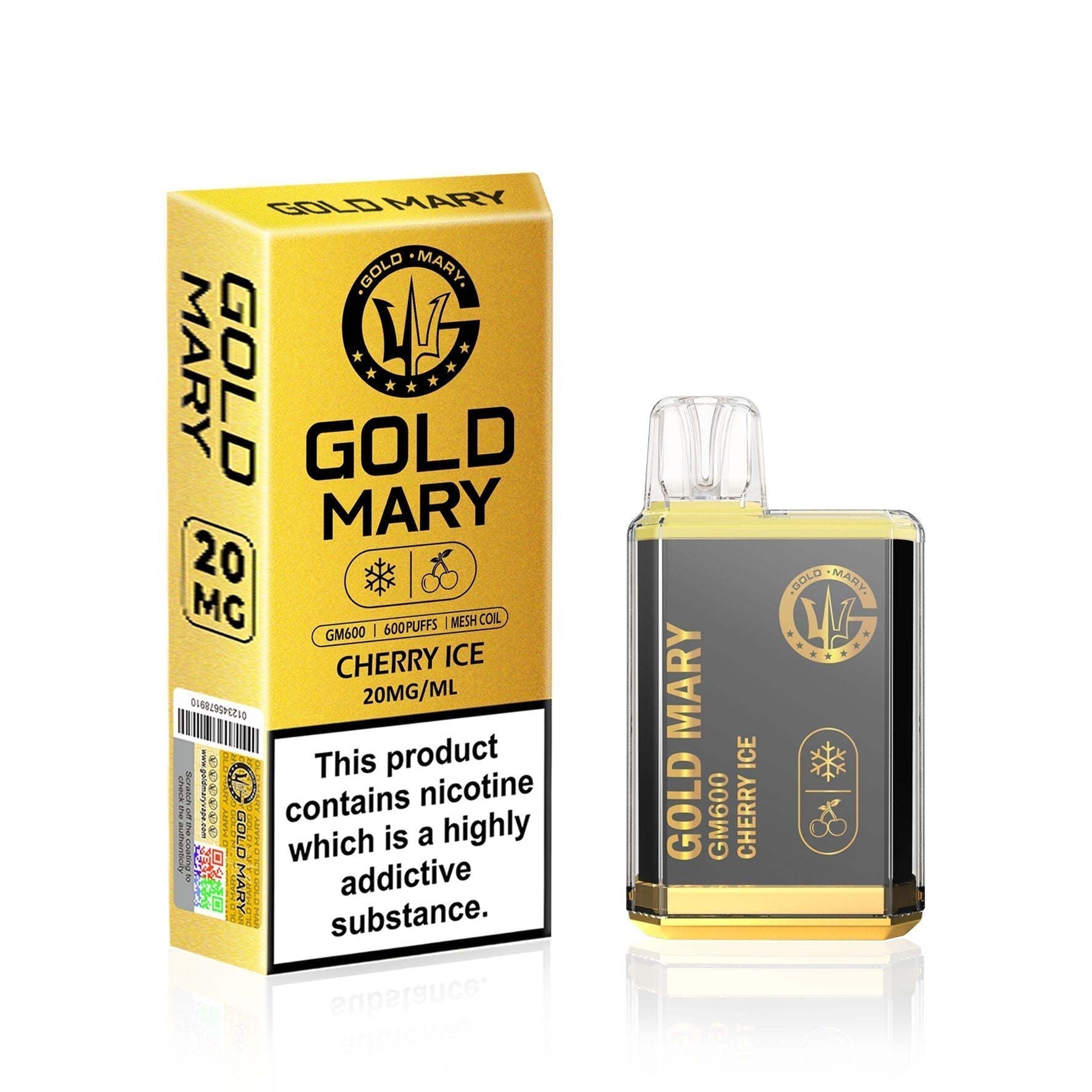 Gold Mary GM600 Disposable Vape Puff Bar Box of 10