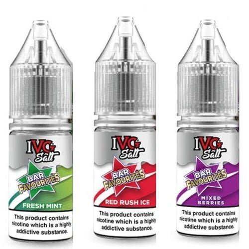IVG Nic Salt Bar Favourite 10ml E Liquid - Pack Of 10