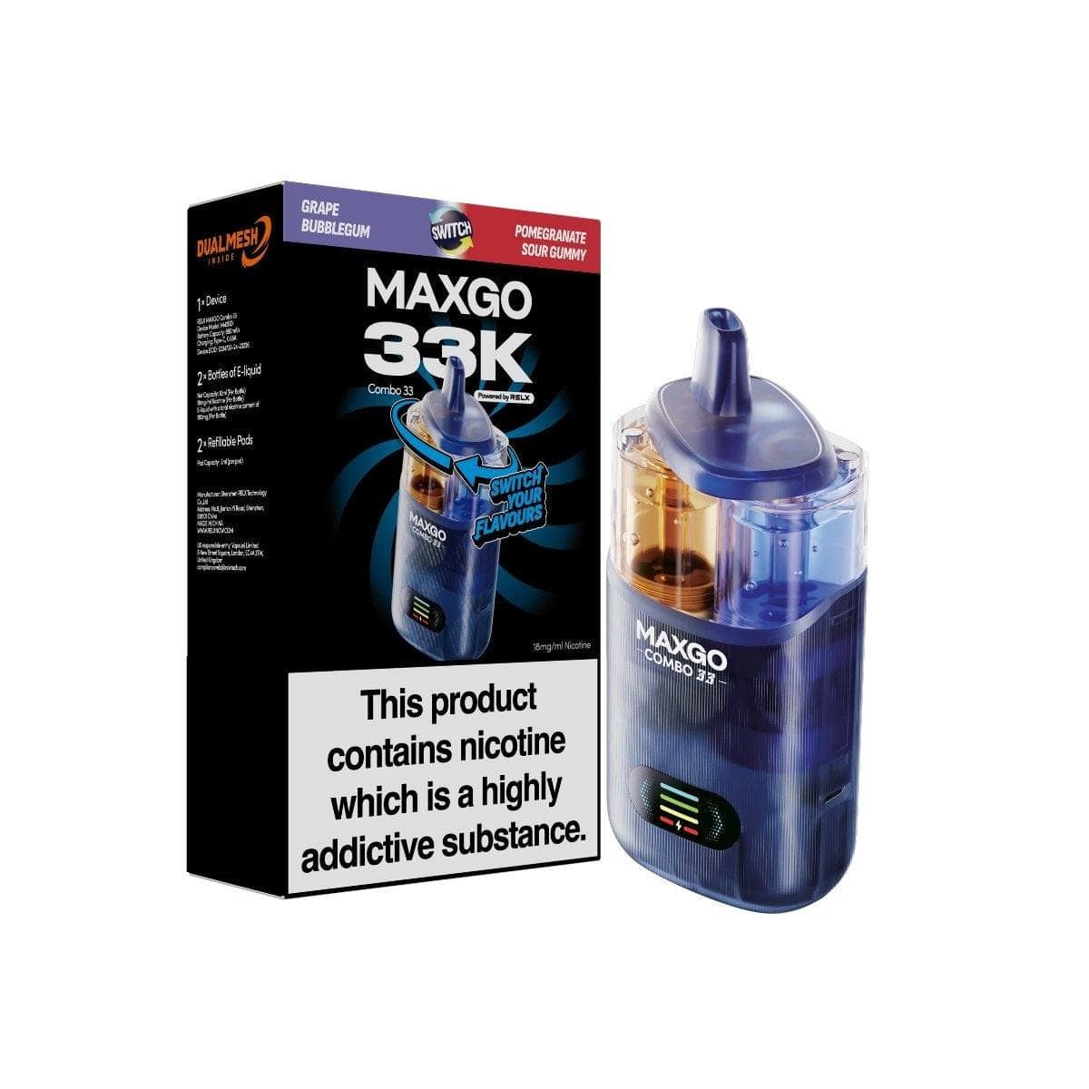RELX MAXGO Combo 33000 Disposable Vape - Box of 5