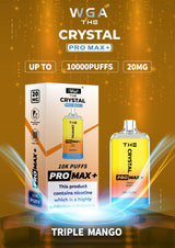 The Crystal Pro Max + 10000 Disposable Vape Pod Box of 10