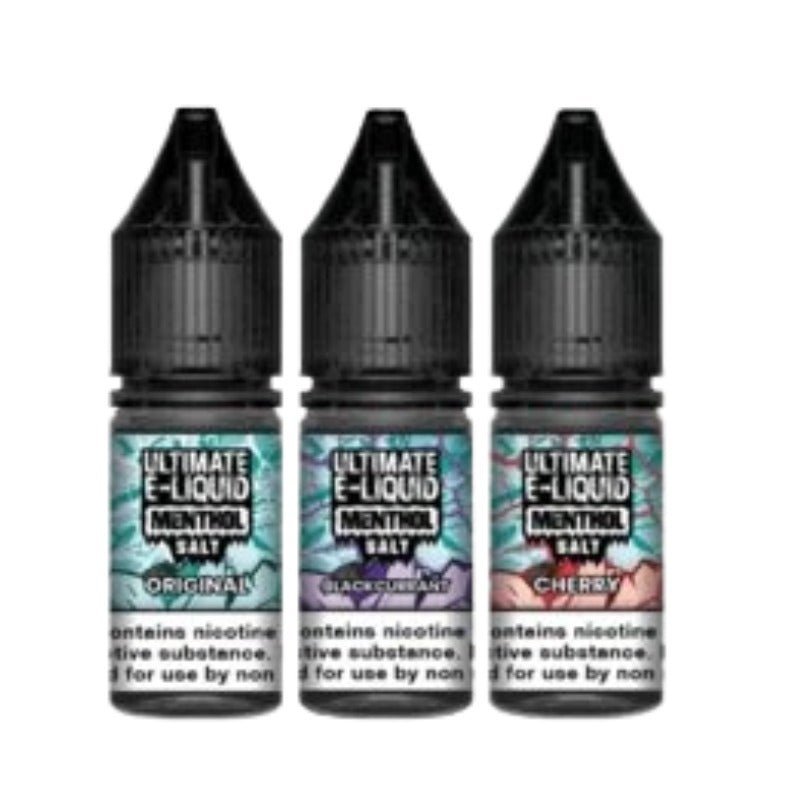 Ultimate E - Liquid Menthol 10ML Nic Salt (Pack of 10)